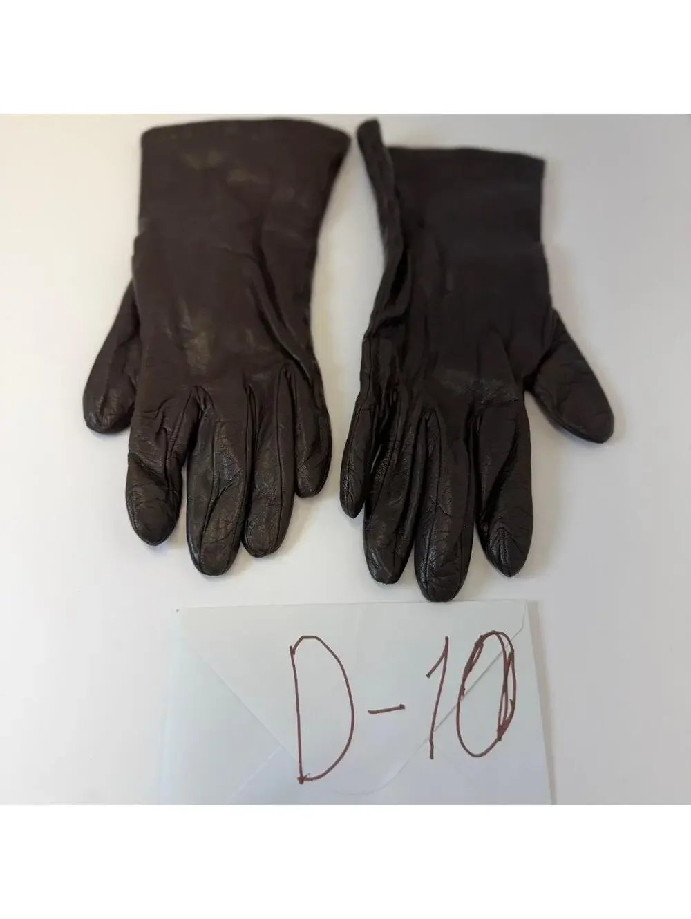 Bonwit Teller Leather Gloves‎ Cashmere Lined Women's Size 6 1/2 Made in France